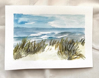 Seascape Watercolour Original painting Winds by the sea