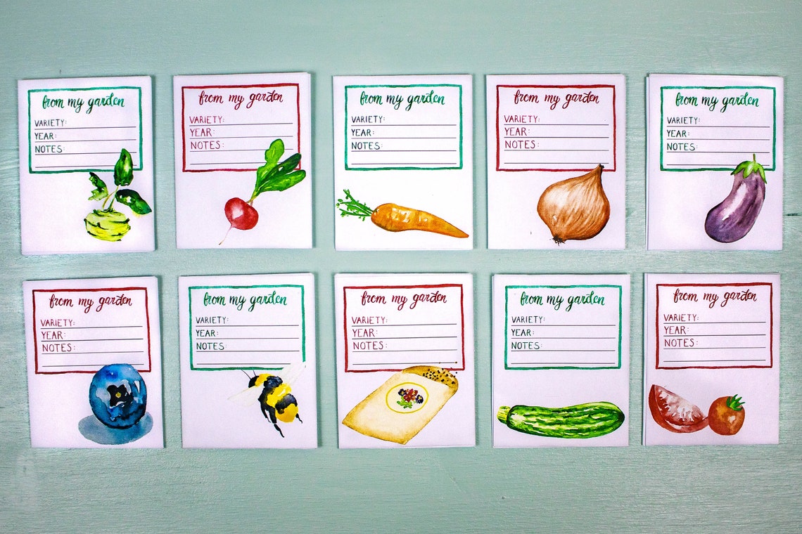 Seed Packet Printable, Vegetable Seeding Edition, Direct Download Seed