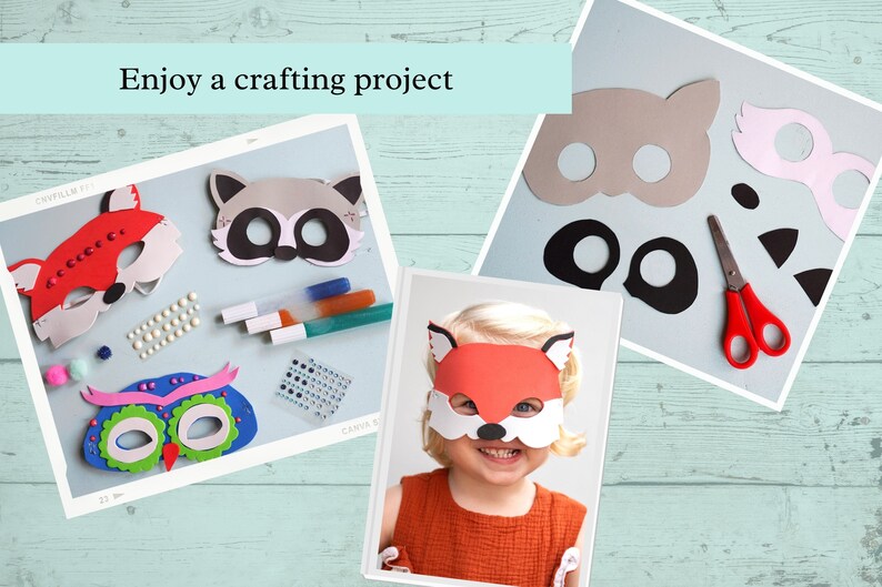 Woodland Animal Masks Printable Mask Template Nature Party Etsy