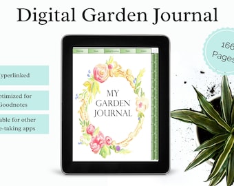 Digital Garden Planner,  Sustainable Journal for Gardeners, Reusable Garden Journal, Mother's Day Gift