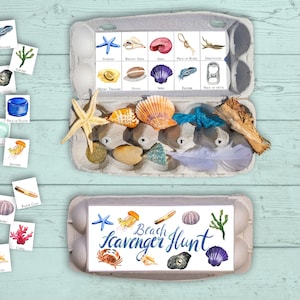 Beach Scavenger Hunt, Nature Scavenger Hunt Printable, Direct Download