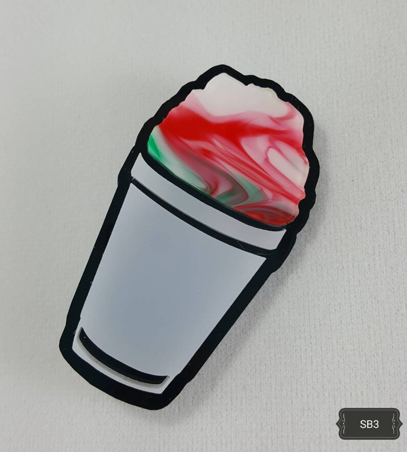 Acrylic Snowball Brooch SB3