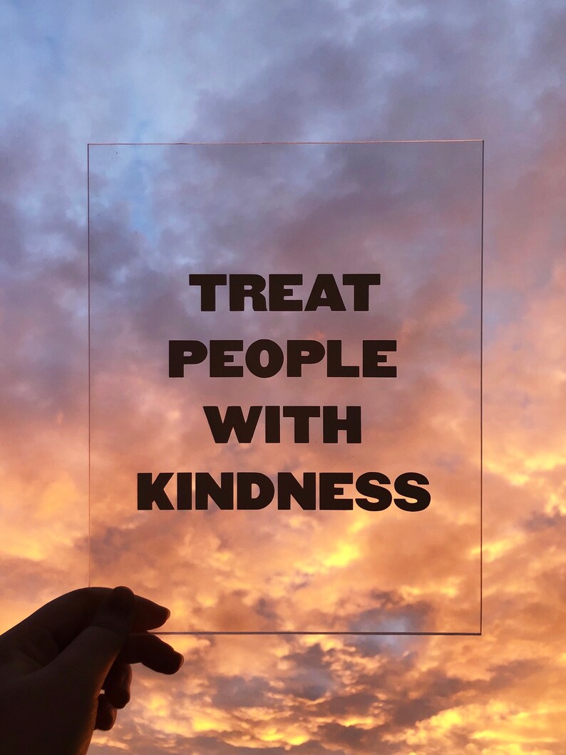 Treat People With Kindness Acrylic Poster | Etsy