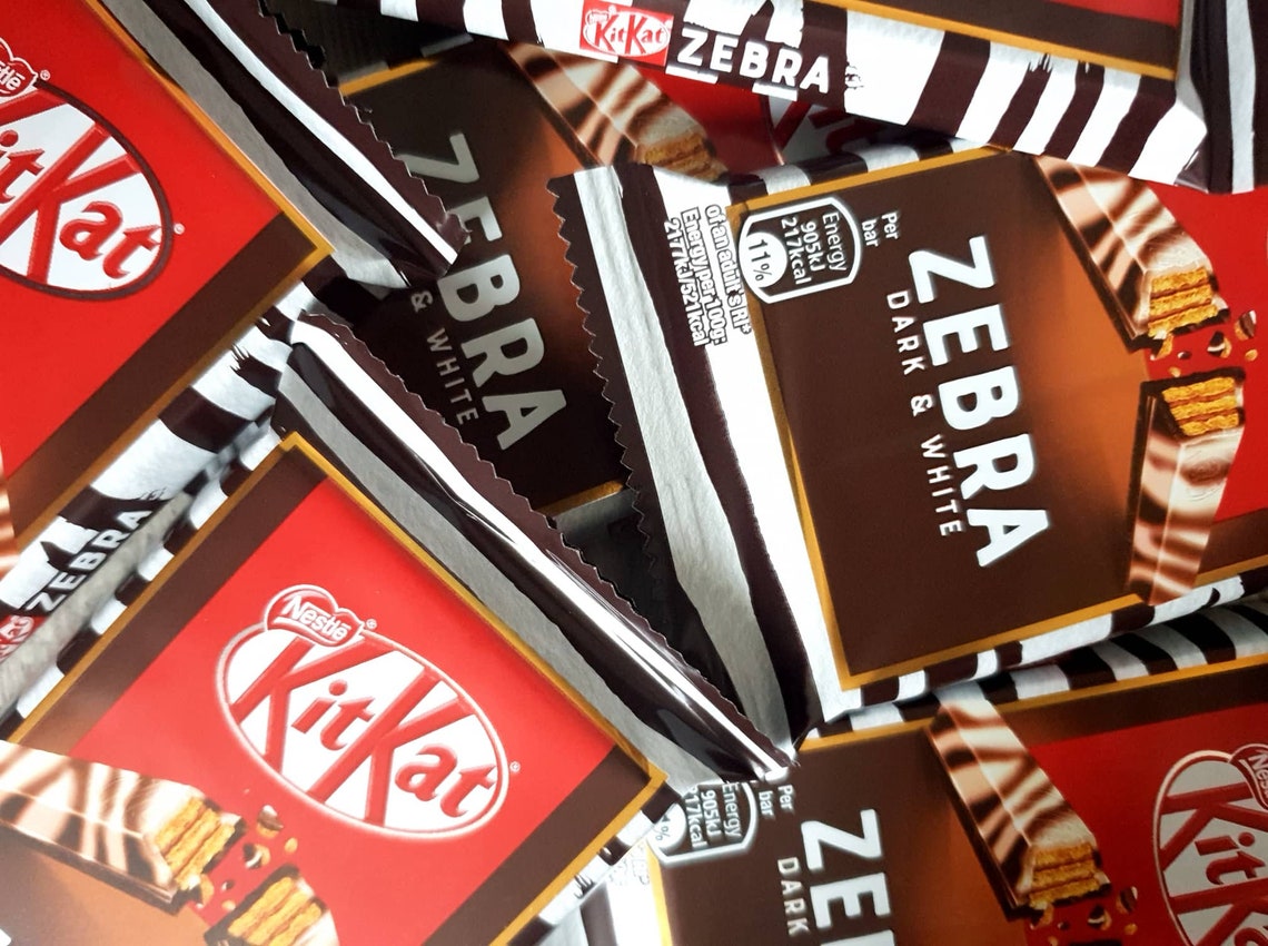 Zebra Kit Kat | Etsy