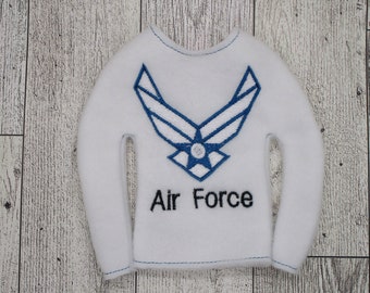 US Air Force Elf Doll Sweater: 12" Handmade Costume