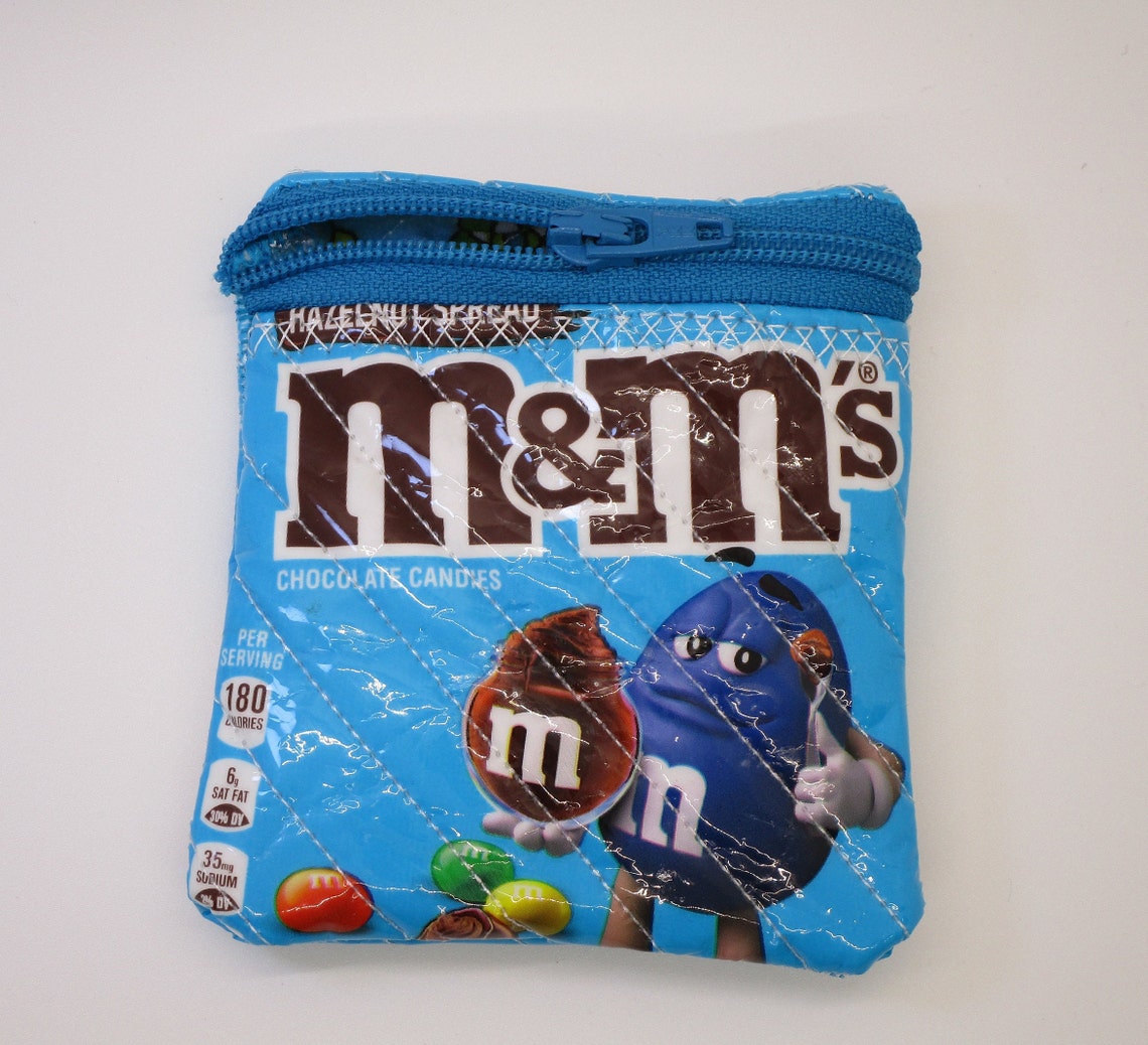 Upcycled/recycled Candy Zipper Bag Covered in Clear Vinyl Etsy