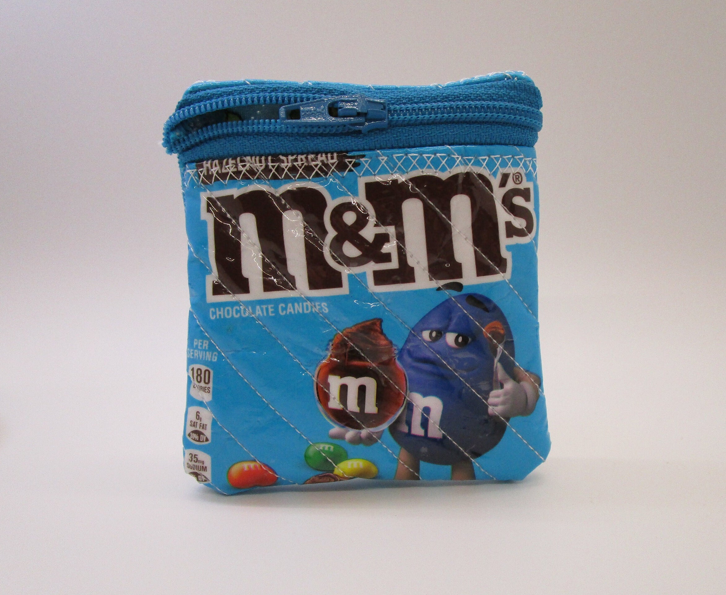 Upcycled/recycled Candy Zipper Bag Covered in Clear Vinyl Etsy