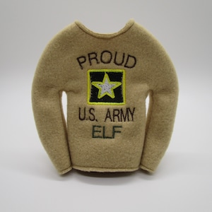 Suéter de elfo del ejército estadounidense hecho a mano: disfraz de lana de 30 cm