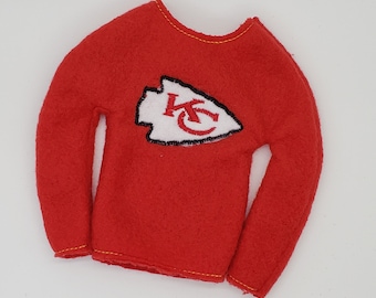 Kansas City Elf Doll Sweater: Handmade 12" Doll Clothes
