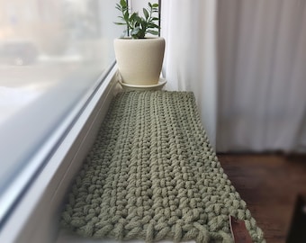 Cat Window Sill Bed, Cute Pink Windowsill Cat Mat, Crochet Eco Friendly Pet Protector, Cat Dad Gift