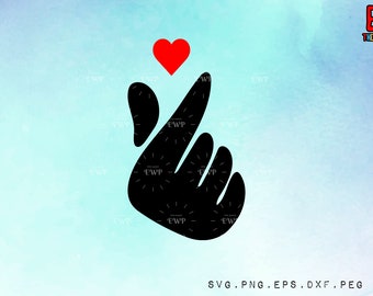 Korean Love Svg Etsy