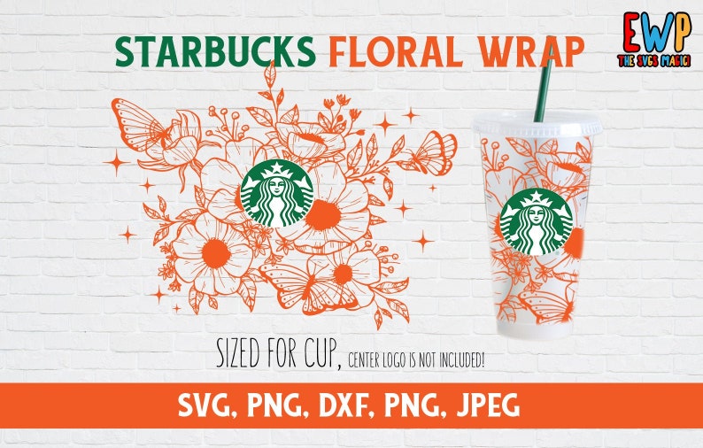 Download Floral Starbucks Wrap SVG Cold Cup DIY Venti Cup Instant | Etsy