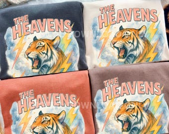 The Heavens Are Roaring Tiger PNG | Watercolor Christian Clipart, Psalm 19:1 Lightning Design