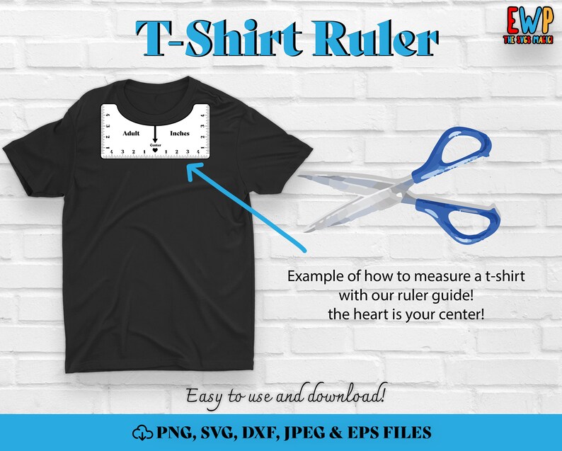 Tshirt Alignment Tool Printable File Shirt Ruler Printable Etsy Canada