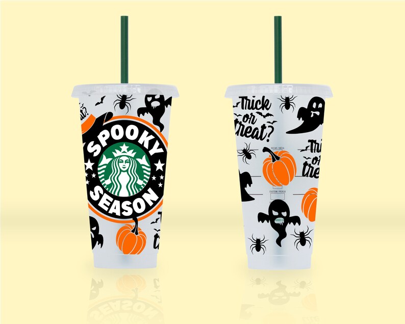 Starbucks Basic Spooky Season SVG Halloween Pumpkin Ghost | Etsy