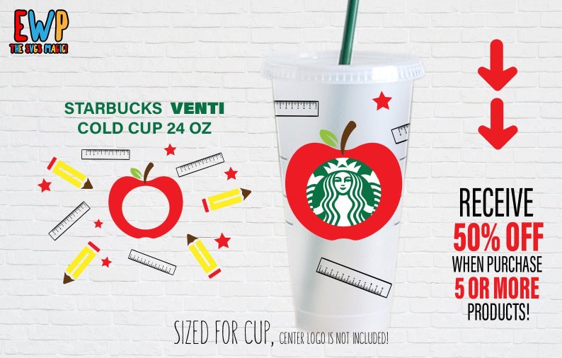 Download Teacher Starbucks Coffee Cup SVG Starbuck Cold Cup SVG for ...
