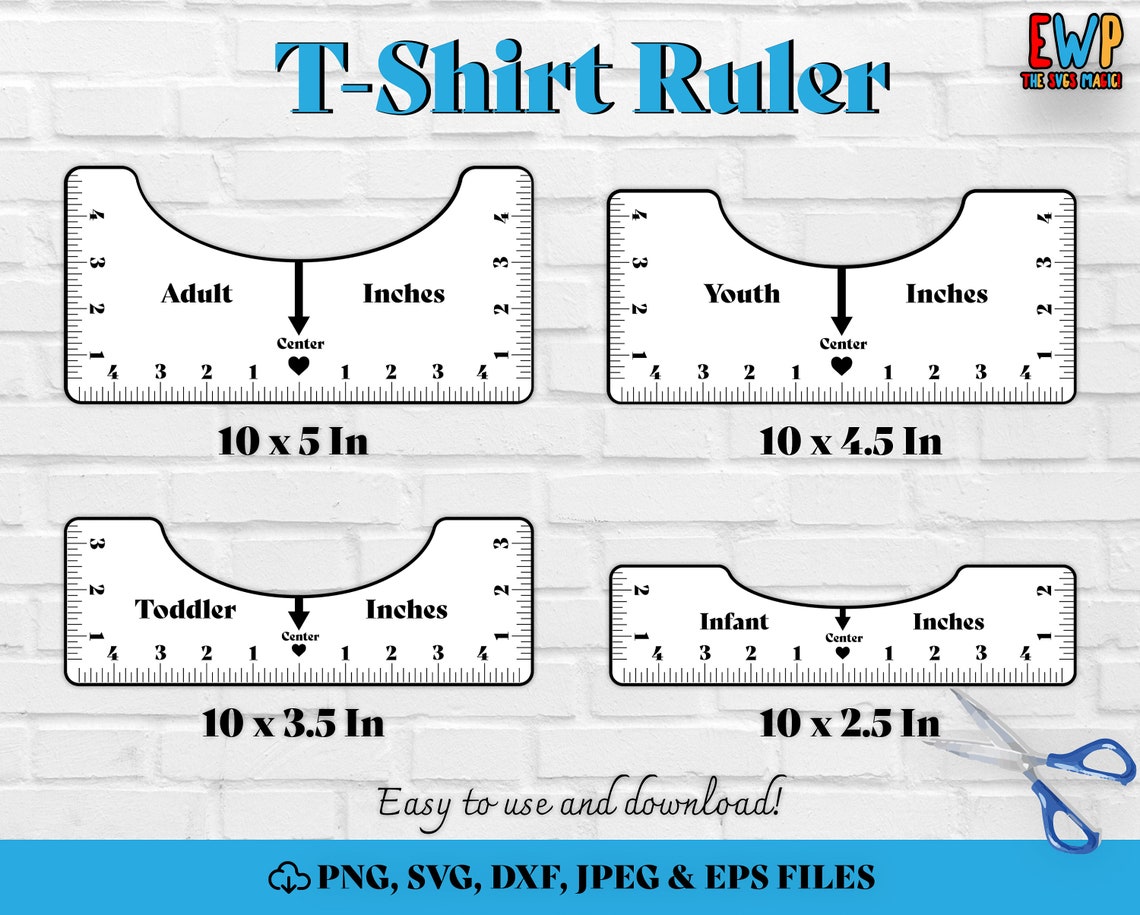 Tshirt Alignment Tool Printable File Shirt Ruler Printable Etsy Canada