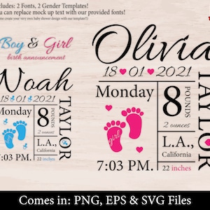 Download Baby Announcement Svg Etsy