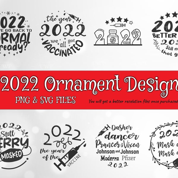 2022 Christmas Ornament SVG Bundle | Christmas Craft Idea Digital Download, Christmas svg, covid christmas svg,  vaccine ornament svg