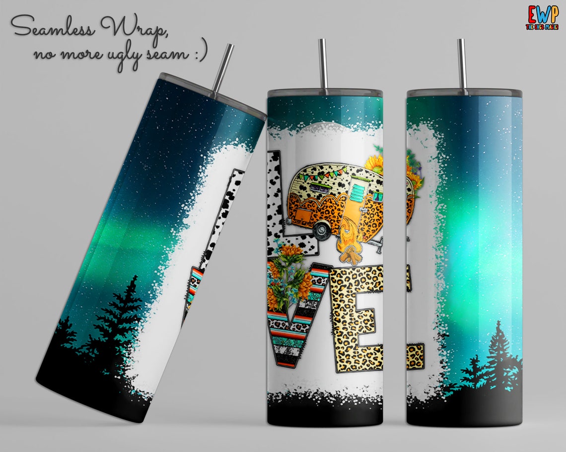 Camping Tumbler Wrap Love Camping Sublimation Tumbler Etsy Canada