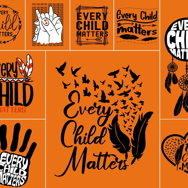 Bundle Files Every Child Matters SVG! Child Matters svg, Children svg Feathers svg, Save Children Quote svg - Support Indigenous People File