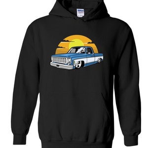 Chevrolet Square Body Pickup Unisex Heavy Blend Hoodie – Vintage C10 Truck Sweatshirt for Chevy Enthusiasts