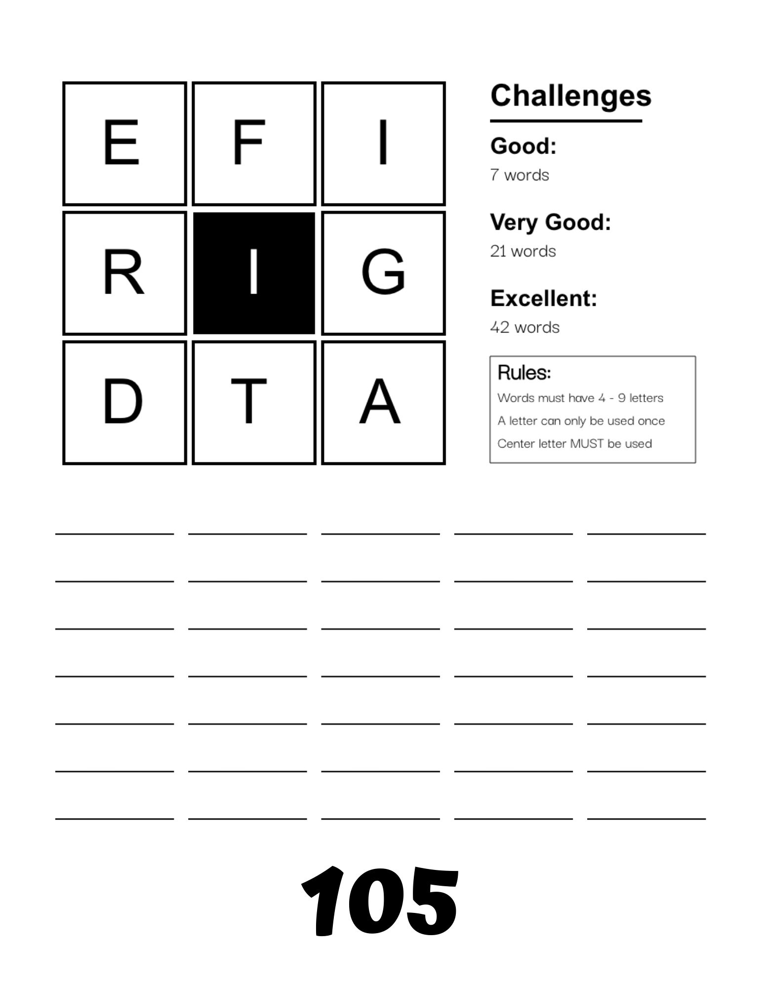 Printable PDF Word Puzzle Book for Seniors Large Print 120 Etsy Canada