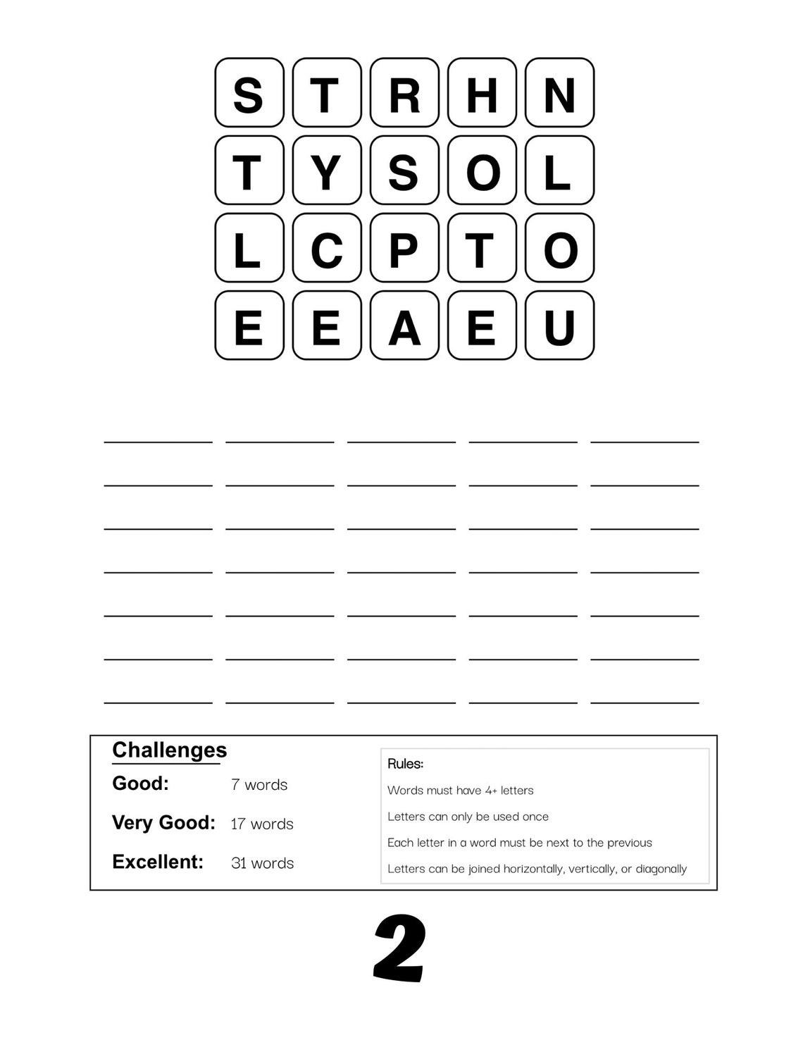 Printable PDF Word Puzzle Book for Seniors Large Print 120 Etsy Canada
