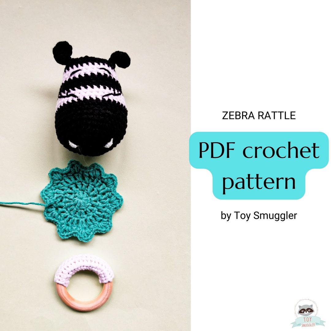 Crochet Amigurumi Zebra Rattle. Zebra Cuddle Toy. Handmade. Step by ...