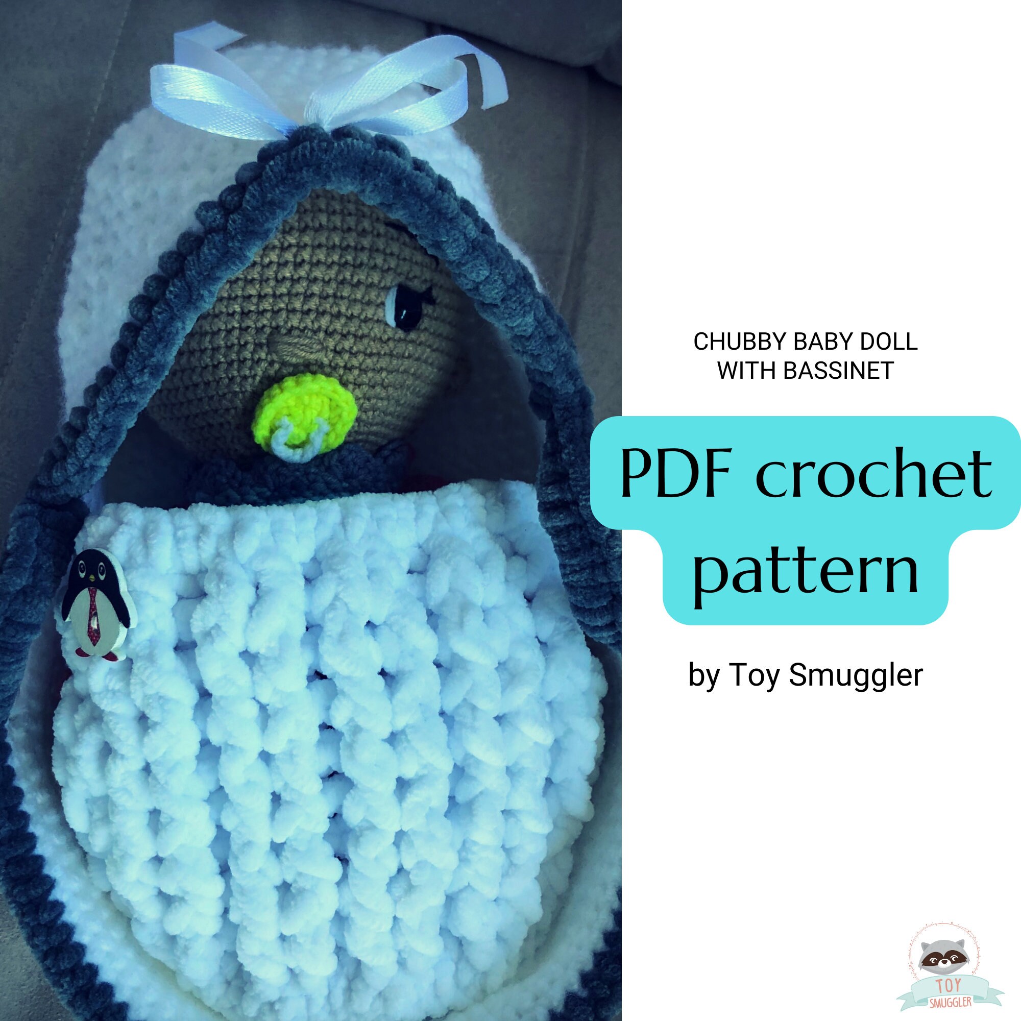 Chubby Baby Doll With Bassinet Crochet Pattern. Amigurumi PDF Written Tutorial. Cuddle Toy. Girl Gift. Doll in Basket Etsy UK