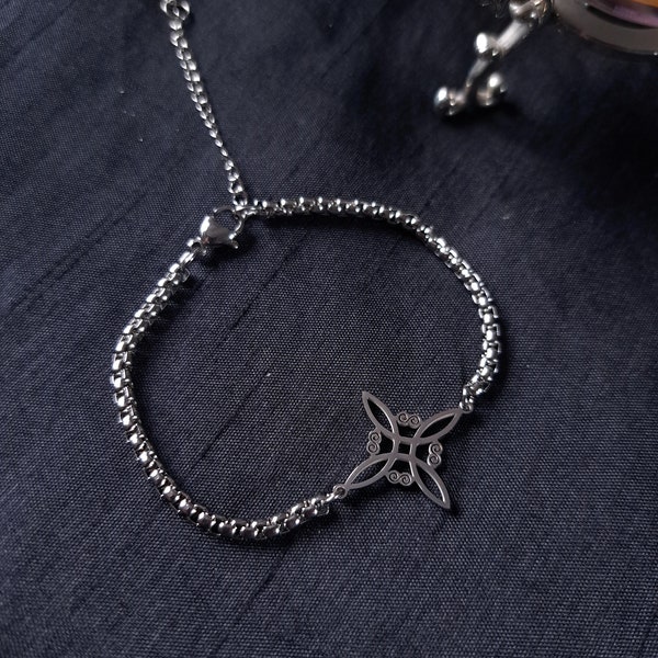 PROTECT~ Stainless Steel witch knot bracelet wicca wiccan alternative