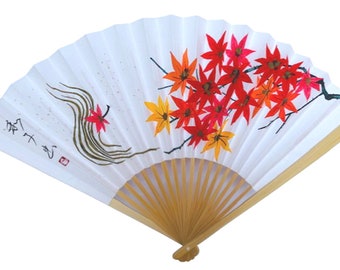 Fan-Hand painted-Maple