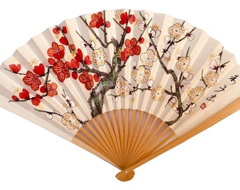 Fan - Hand-painted - Plum blossom