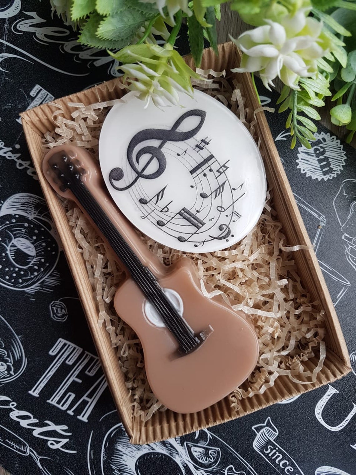 Handmade Soap Guitar and Notes in the Set. Etsy