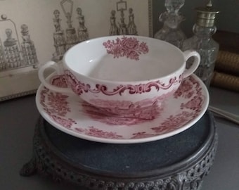 Dessertschale D 13 cm H 3,3 cm Enoch Wedgwood Royal Homes of Britain Red