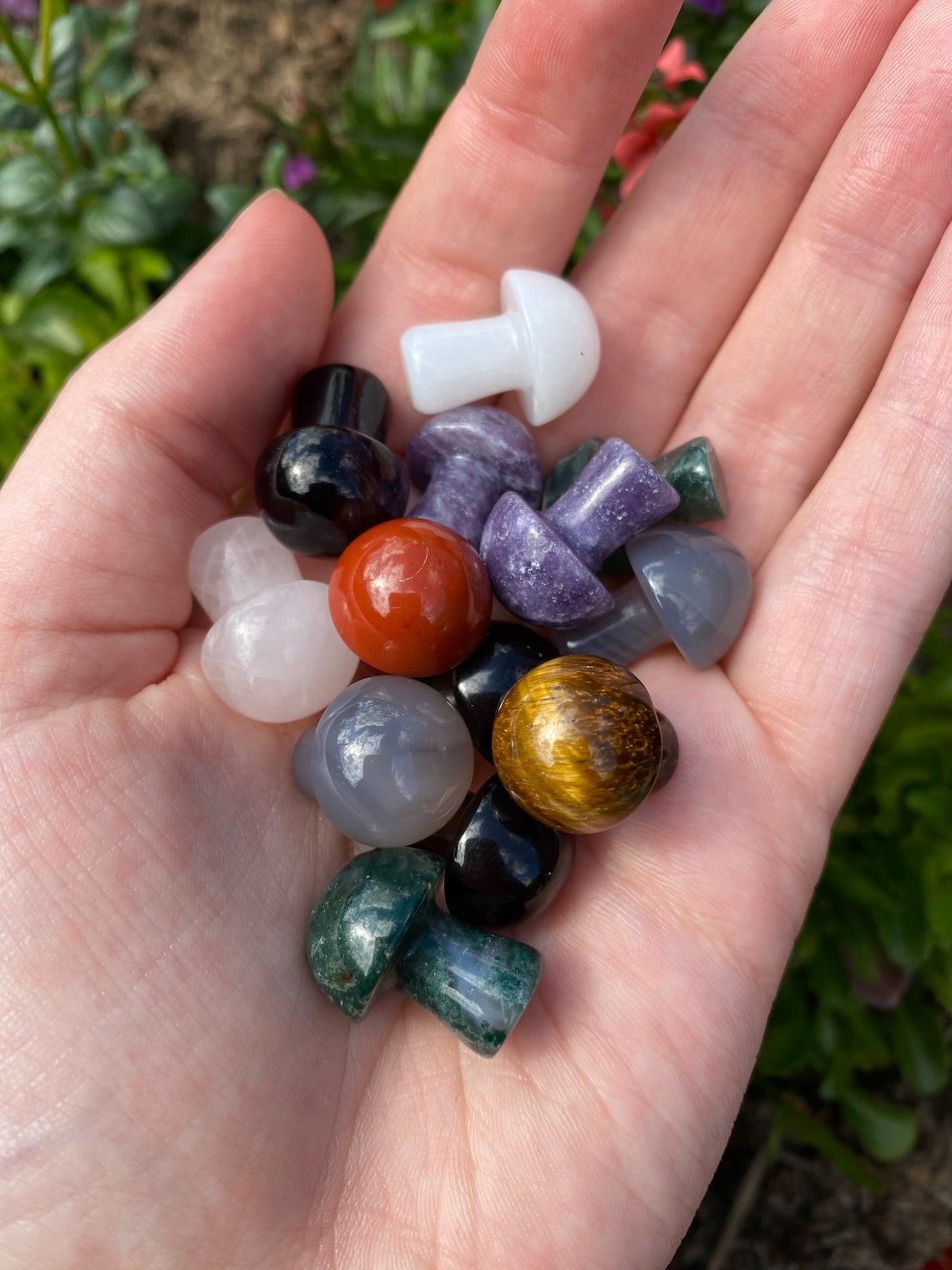 Crystal mushrooms various crystals available Etsy