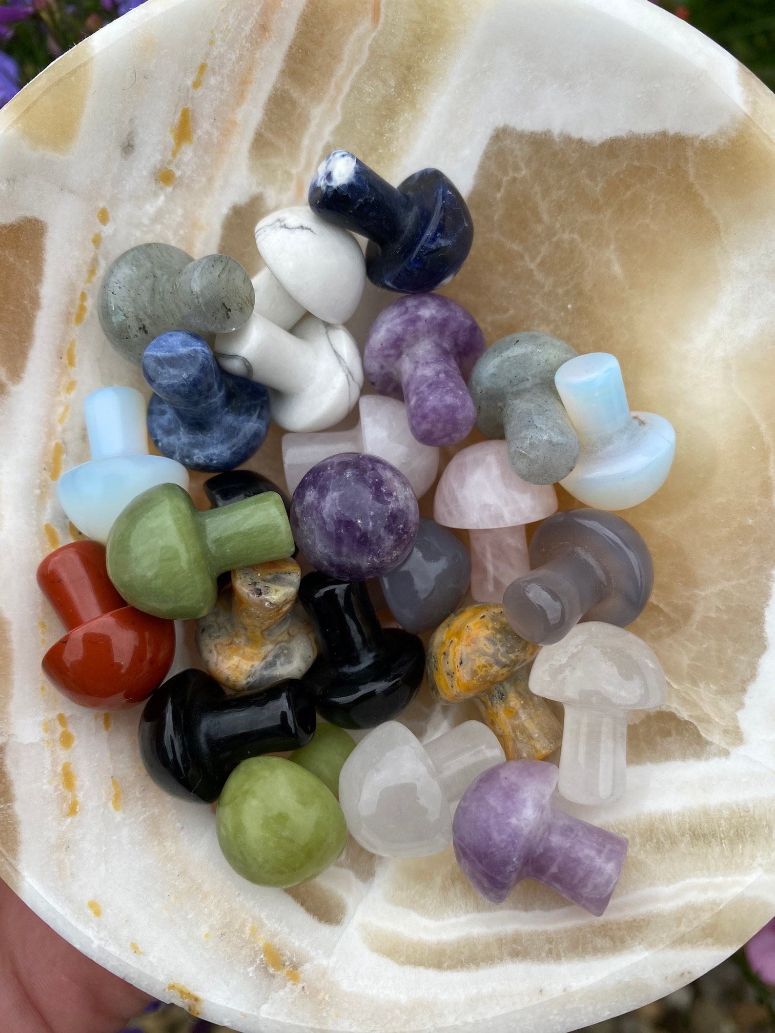 Crystal mushrooms various crystals available Etsy