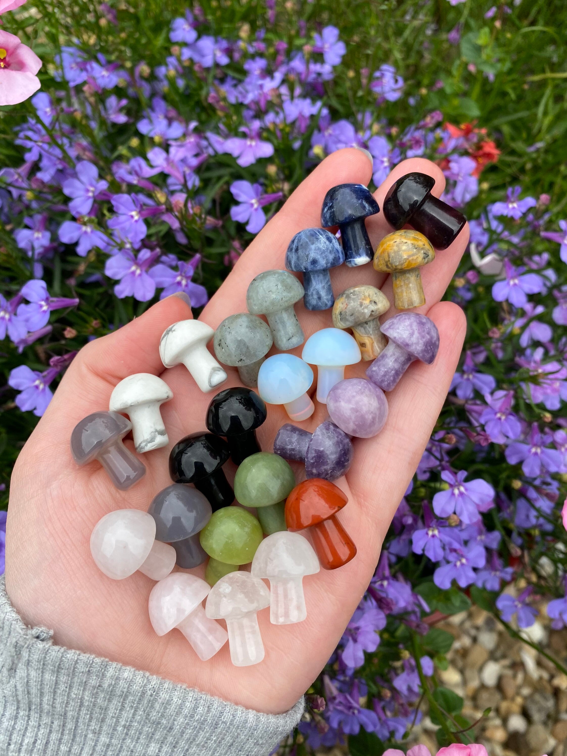 Crystal mushrooms various crystals available Etsy
