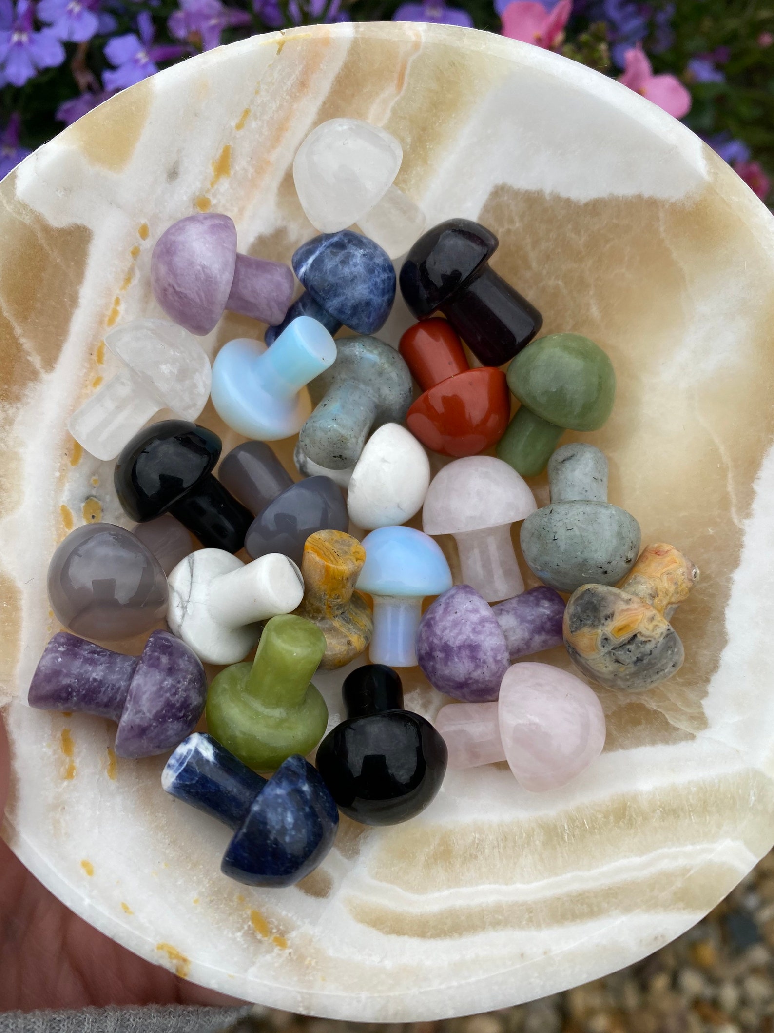 Crystal mushrooms various crystals available Etsy