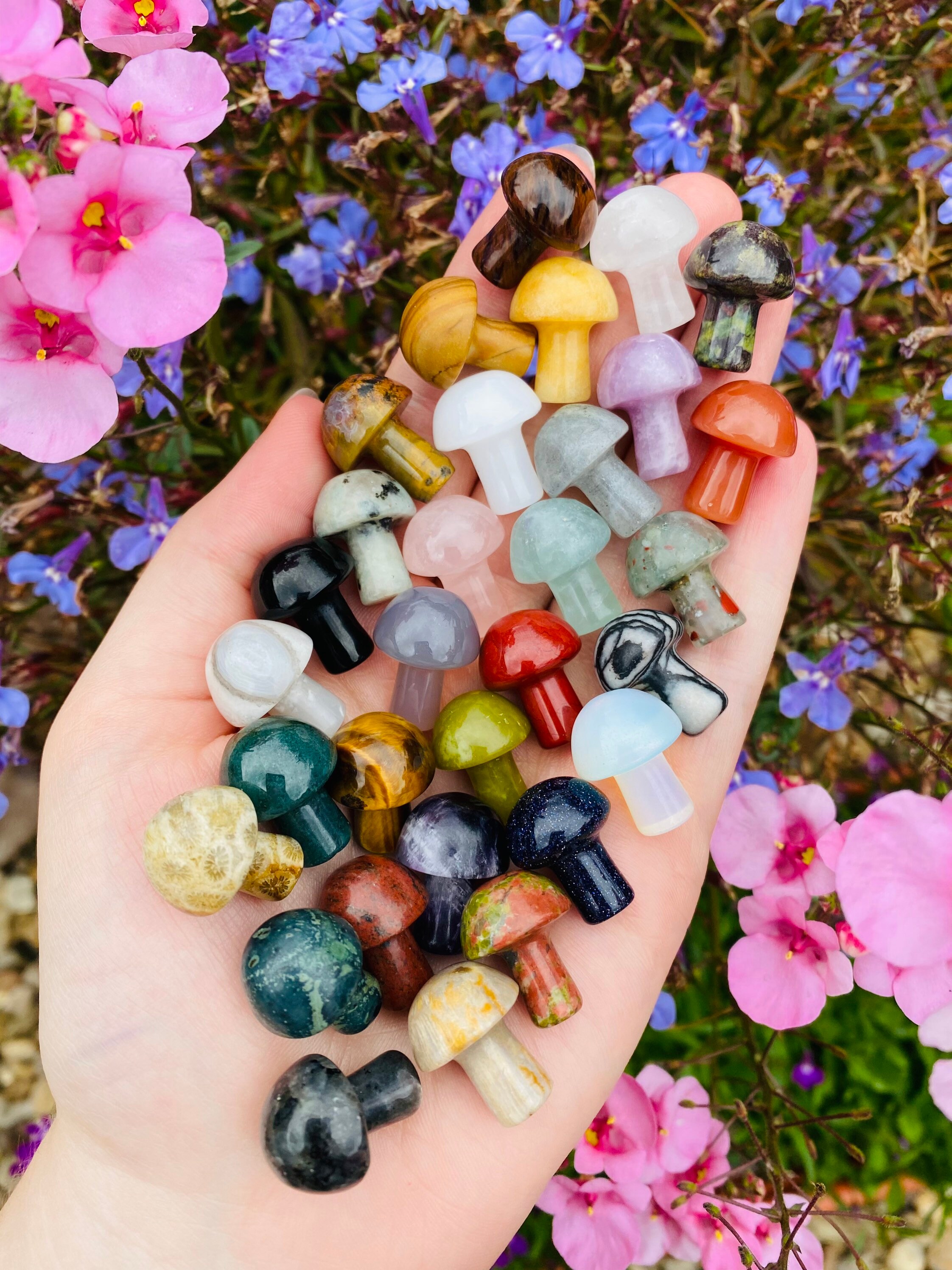 Crystal mushrooms various crystals available | Etsy