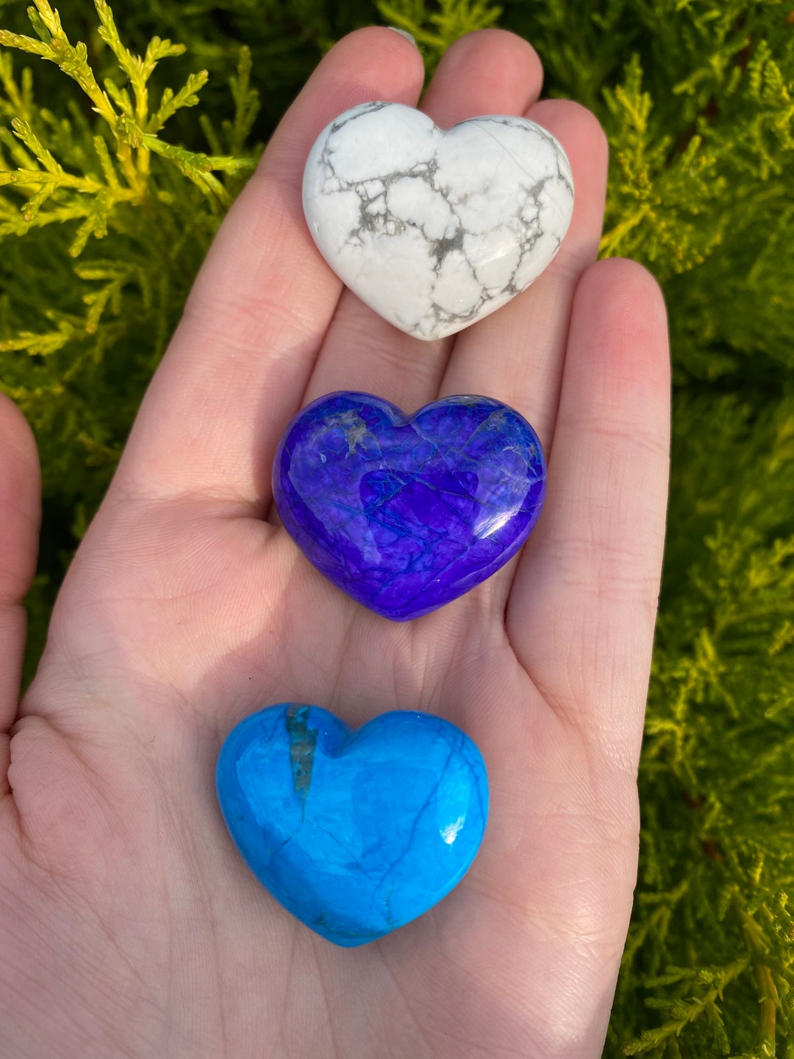 Crystal hearts Etsy