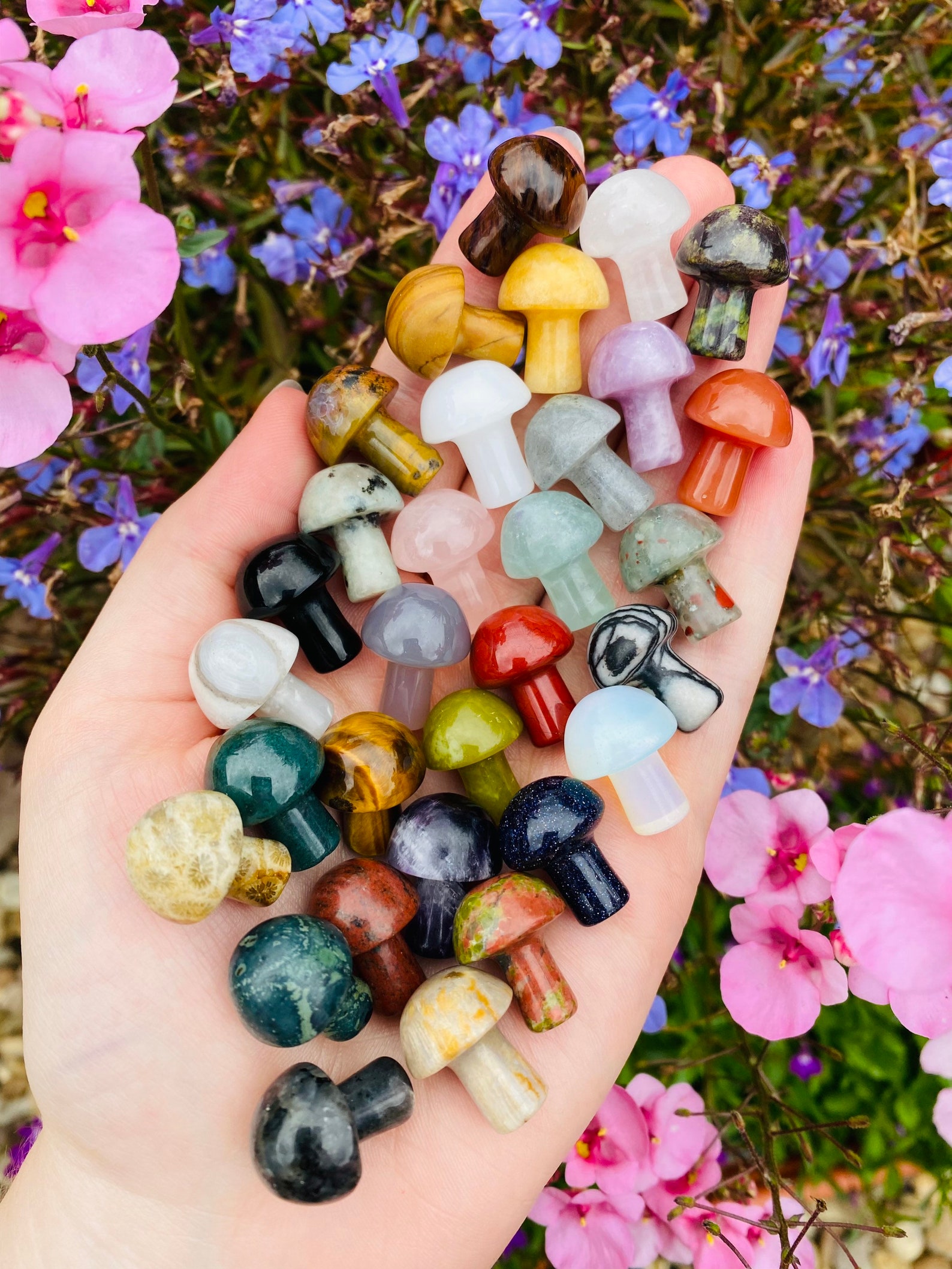 Crystal mushrooms various crystals available Etsy