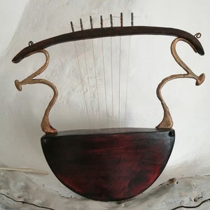Cithara Heptacordo Kithara Heptacordo Zither Heptacordo Instrumento musical etrusco Instrumento musical etrusco antiguo instrumento de cuerda imagen 3