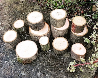 12 Pack Natural Wood Log Slices: Tuff Tray Loose Parts Building Stands