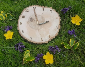 Large Log Slice Clock, Nature Inspired Outdoor Learning