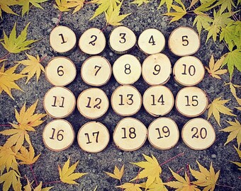 Numbers Learning Woodburned Gift Magnet Eco Wooden Natural Bag Children's Family
