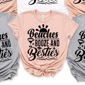 Girls Vacation Shirt, Funny Summer Shirt, Summer Woman Shirt, Beaches Shirt, Beaches Booze Besties, Beach Vacation Shirt, Summer Tank Top