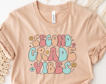 Second Grade Shirt, Retro Second Grade Teacher Shirt, 2nd Grade Team Shirts, Back to School Shirt, Kids First Day of Second Grade Tee