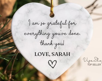 Personalisiertes Dankeschön-Geschenk, Danke-Plakette, Danke-Herz, Geschenk, um danke zu sagen, Keramik-Herz-Andenken, Geschenk für Freund, dankbar