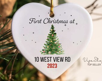 Personalized New Home Ornament, First Christmas In Our New Home Ornament, Housewarming Gift, First House Ornament, 2023, Keepsake